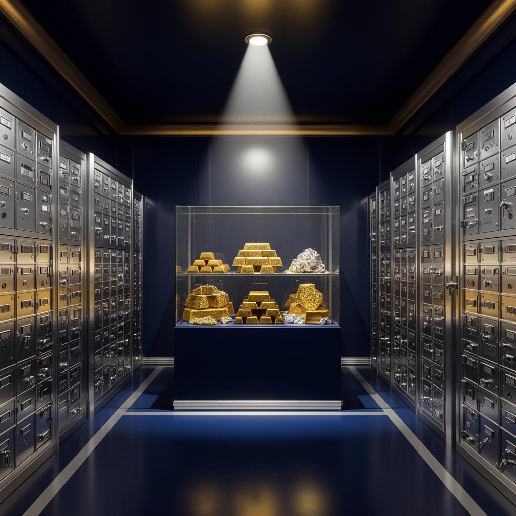 Secure underground vault with safe deposit boxes and precious metals